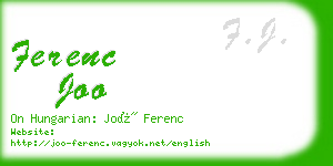 ferenc joo business card